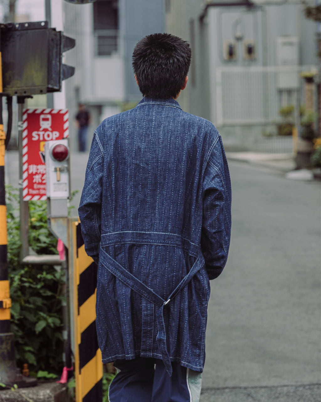 Shop coat(6.5oz selvedge denim)Pinst★ripe / Mario-6.5oz★ (Onewash)