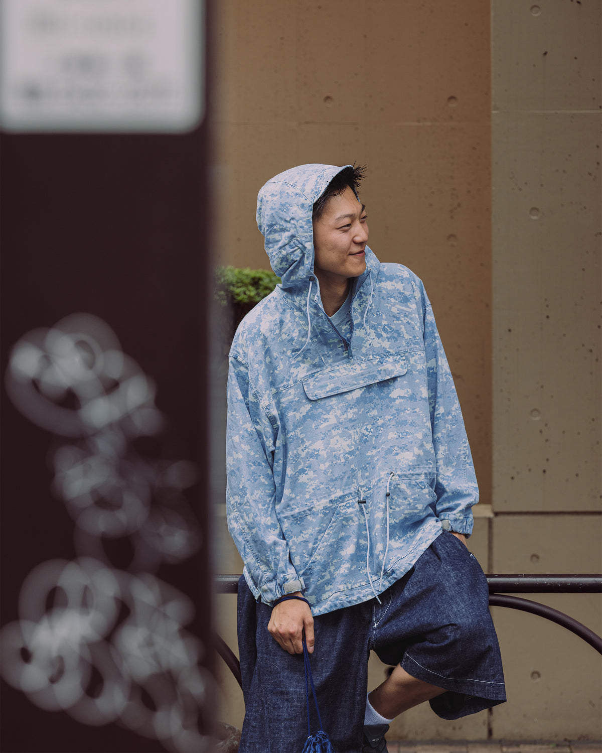 anorak hoodie indigo Degital Camo / Richie indigo Degicamo