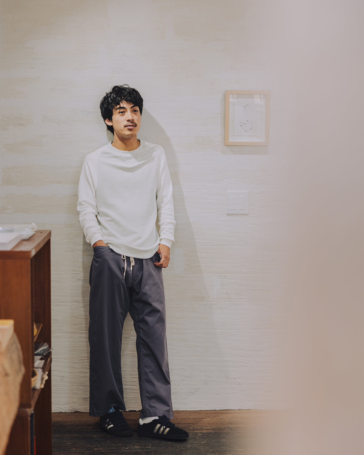Honeycomb Thermal Freedom L/S Tee / Nelson (Gray×White)