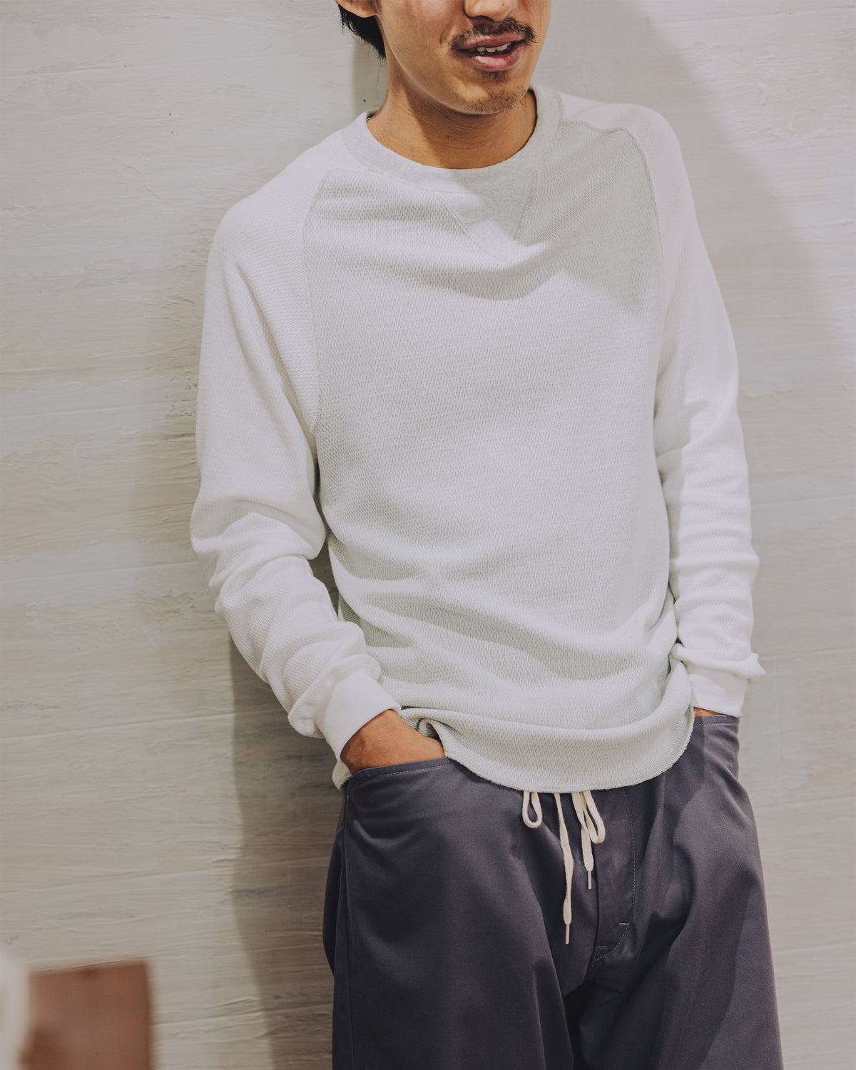 Honeycomb Thermal Freedom L/S Tee / Nelson (Gray×White)