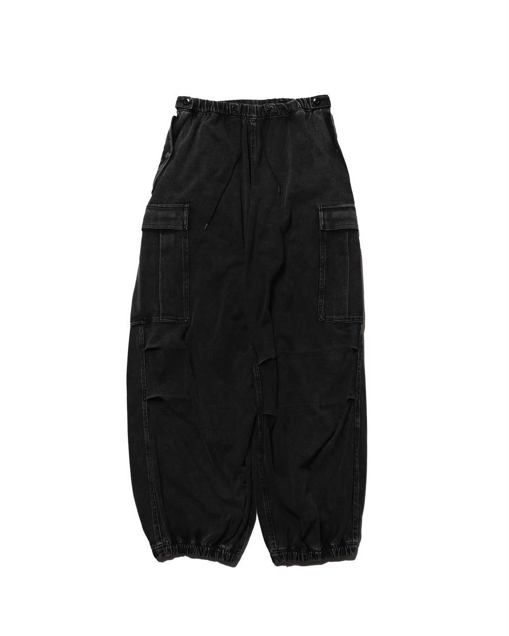 Easy Trousers / RANDY t-cloth V.D (faded Black)