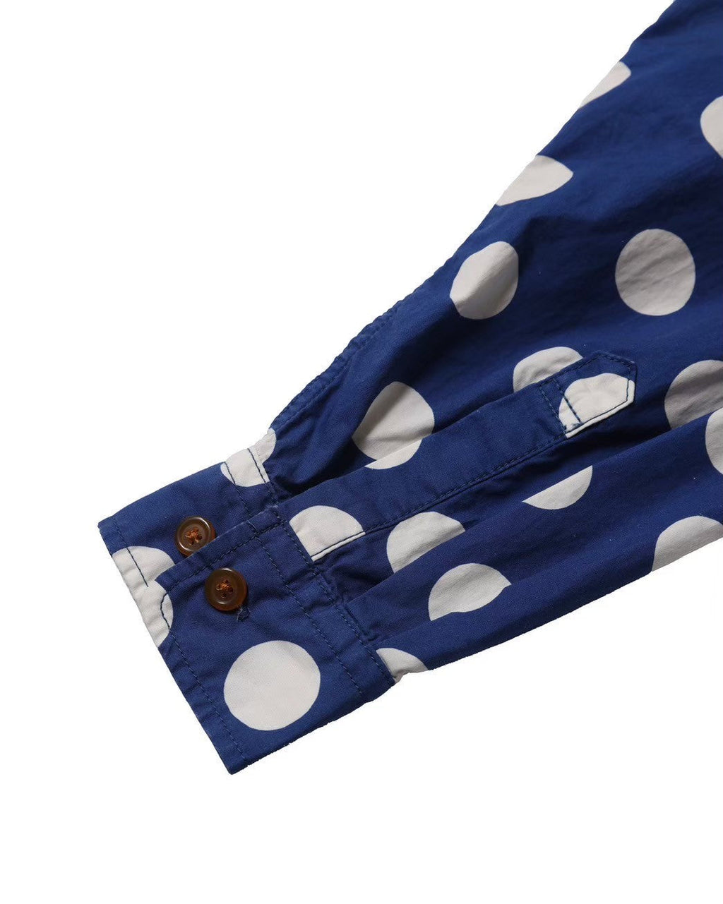Polka dot open collar shirt / Herb (Red)