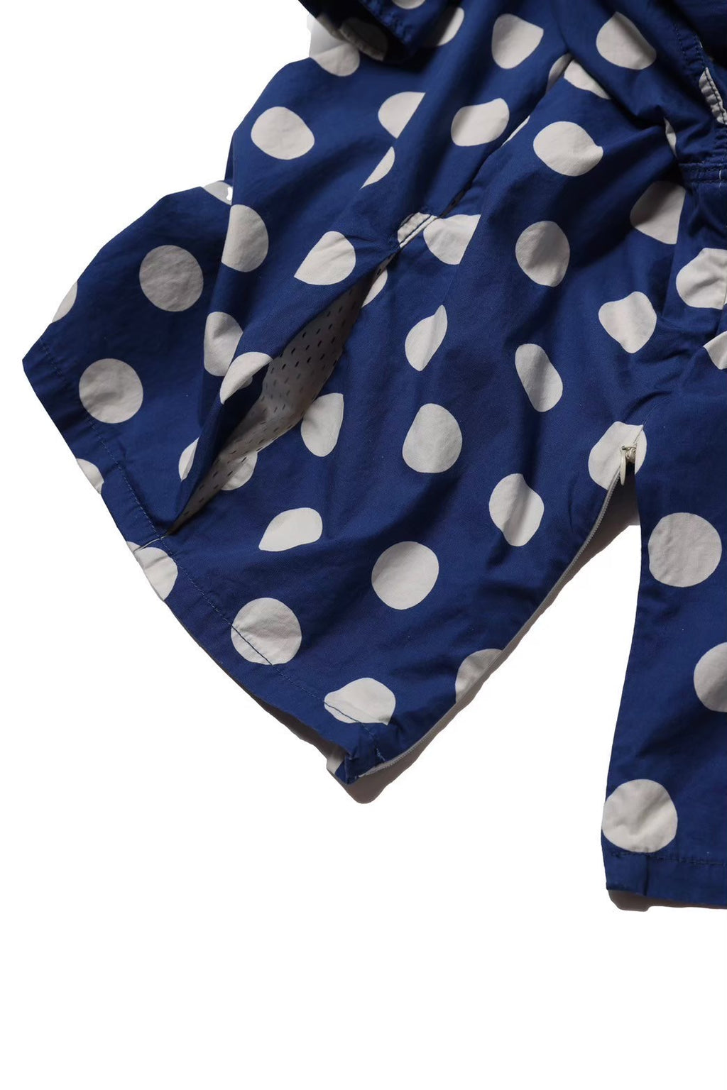 Polka dot open collar shirt / Herb (Red)