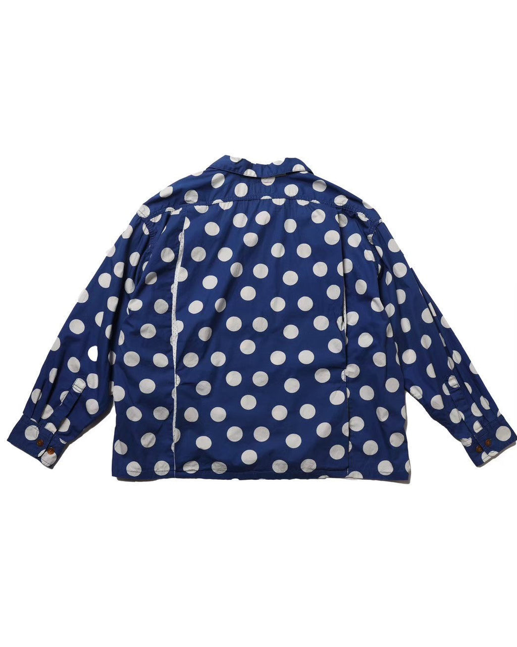 Polka dot open collar shirt / Herb (Red)