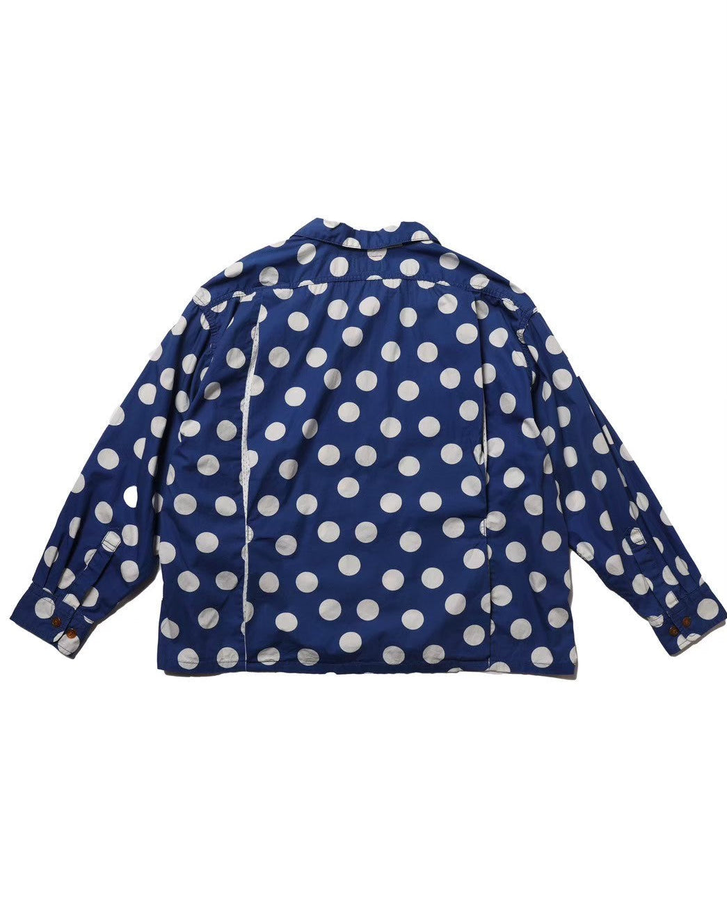 Polka dot open collar shirt / Herb (Red)