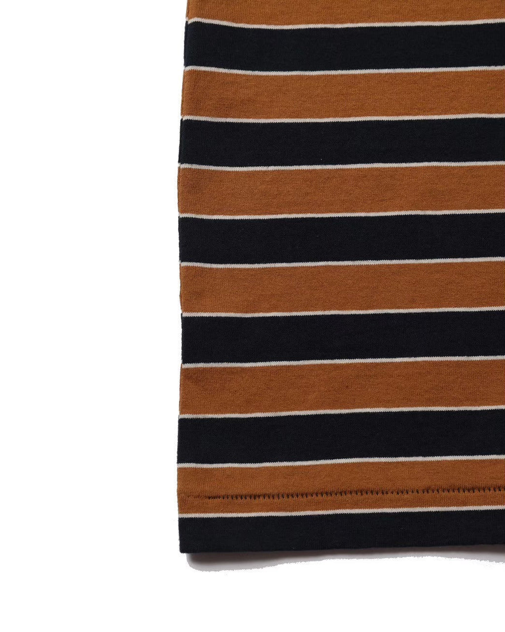 Border rib long tee / Marron (茉莉花”JJ")