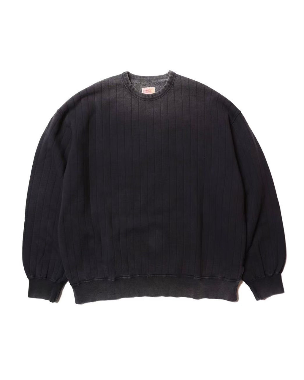 NEEDLE PULLING CREW NECK SWEAT / Zack (Black)