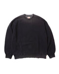 NEEDLE PULLING CREW NECK SWEAT / Zack (Black)