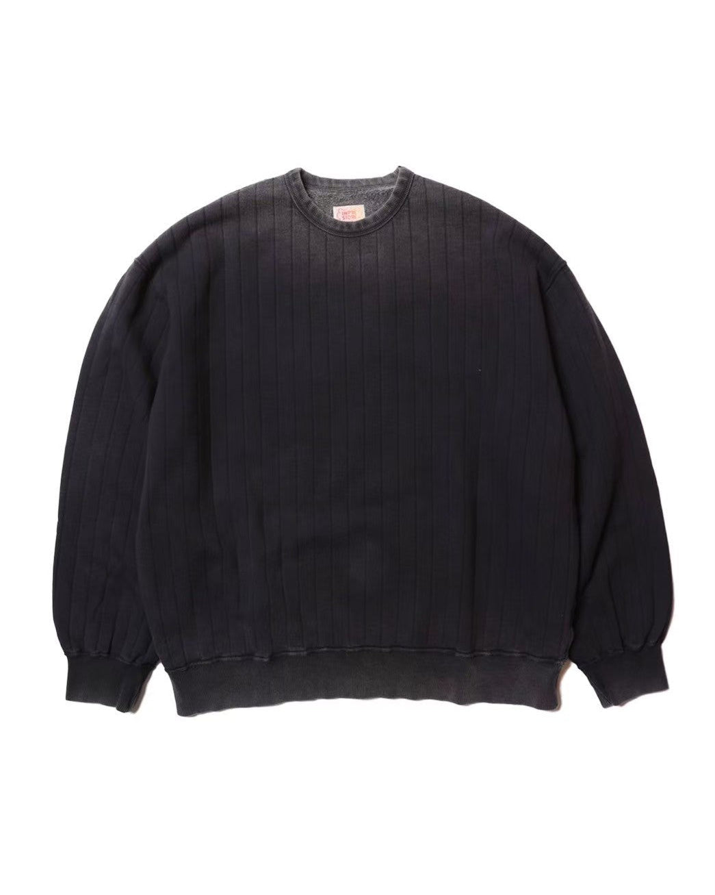 NEEDLE PULLING CREW NECK SWEAT / Zack (Black)