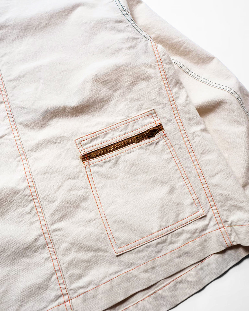 Short length coveralls / Glover ( White Denim)