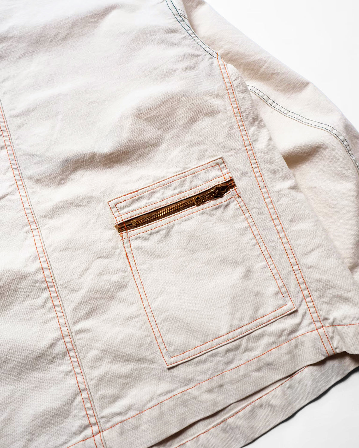 Short length coveralls / Glover ( White Denim)