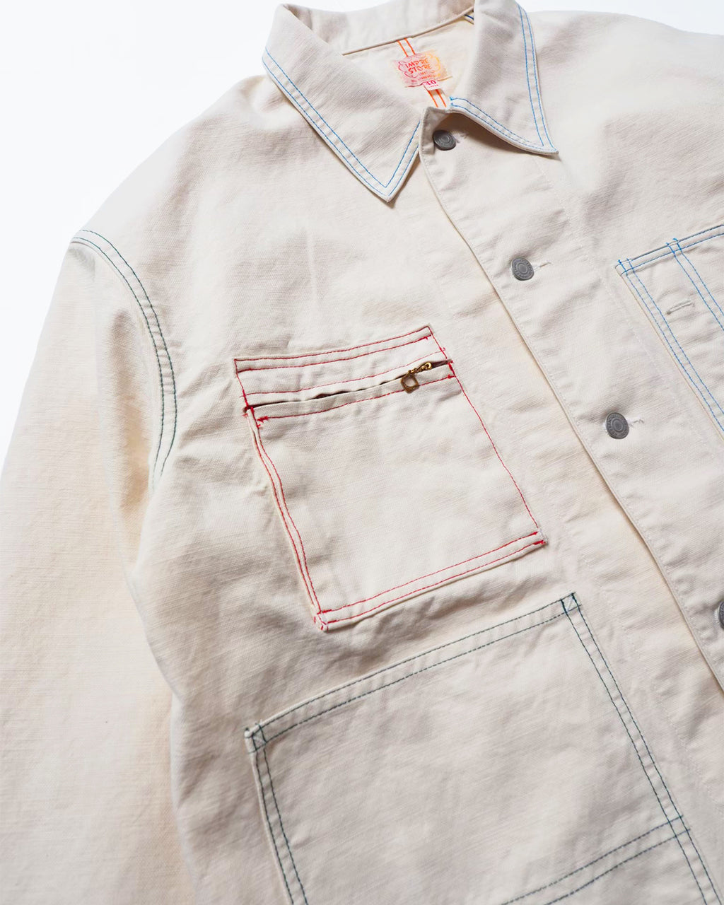 Short length coveralls / Glover ( White Denim)