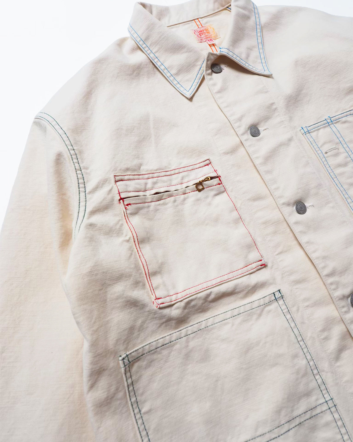 Short length coveralls / Glover ( White Denim)