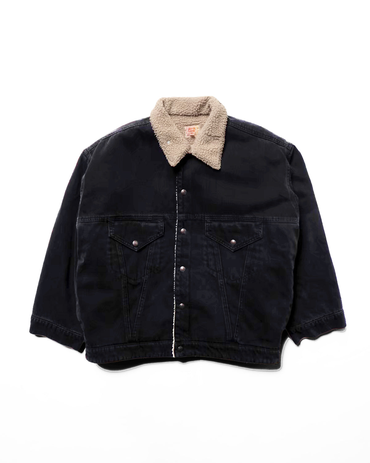 Denim boa jacket / Niki (Black Denim)