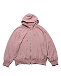 Zip hoodie separate pocket / Thompson-paint splattered ( faded Pink)