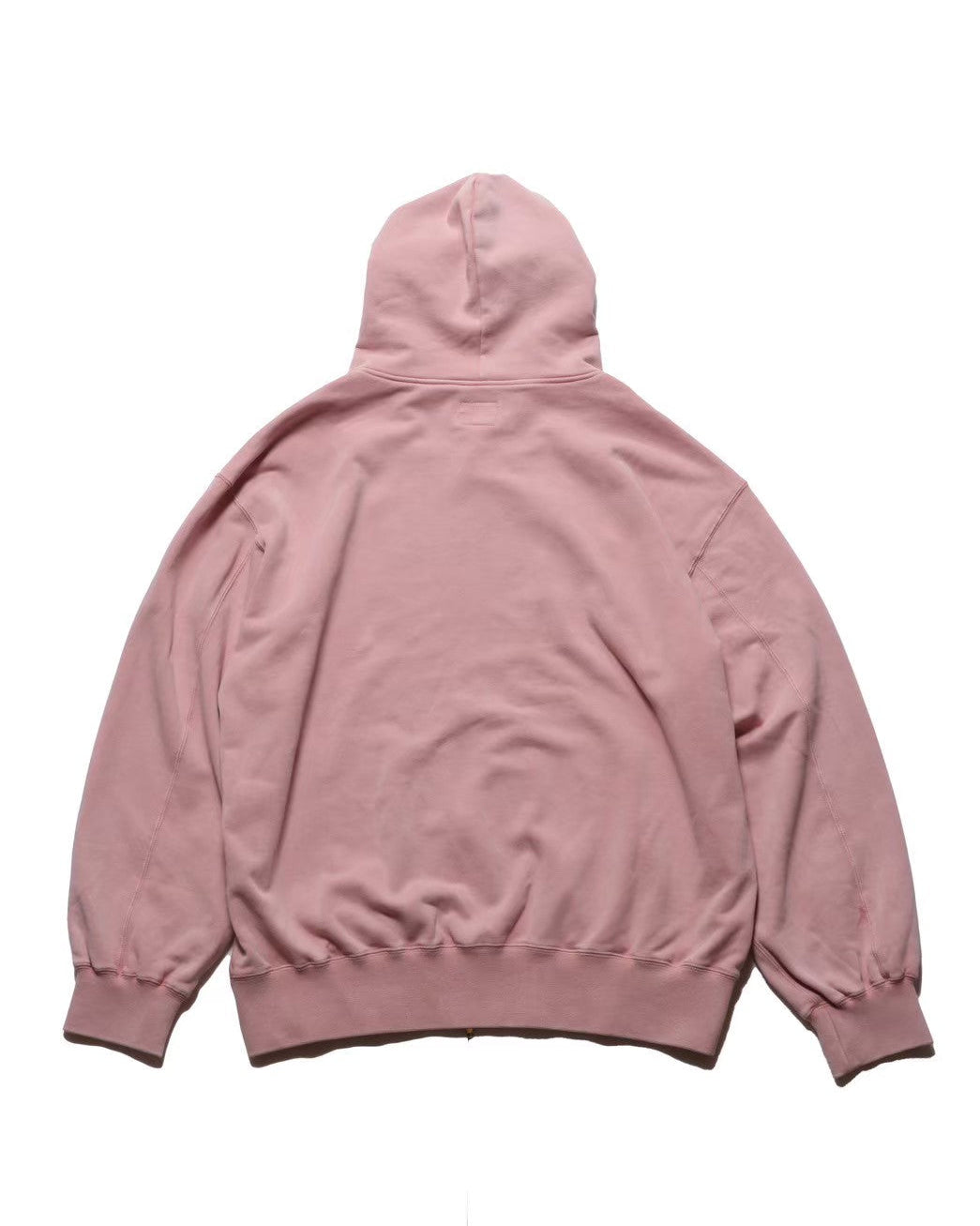 Zip hoodie separate pocket / Thompson-paint splattered ( faded Pink)