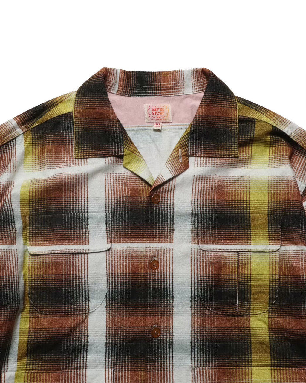 Printed flannel shirt / J.FOX (Brown/Yellow)