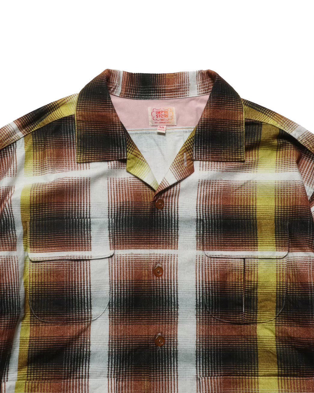 Printed flannel shirt / J.FOX (Brown/Yellow)