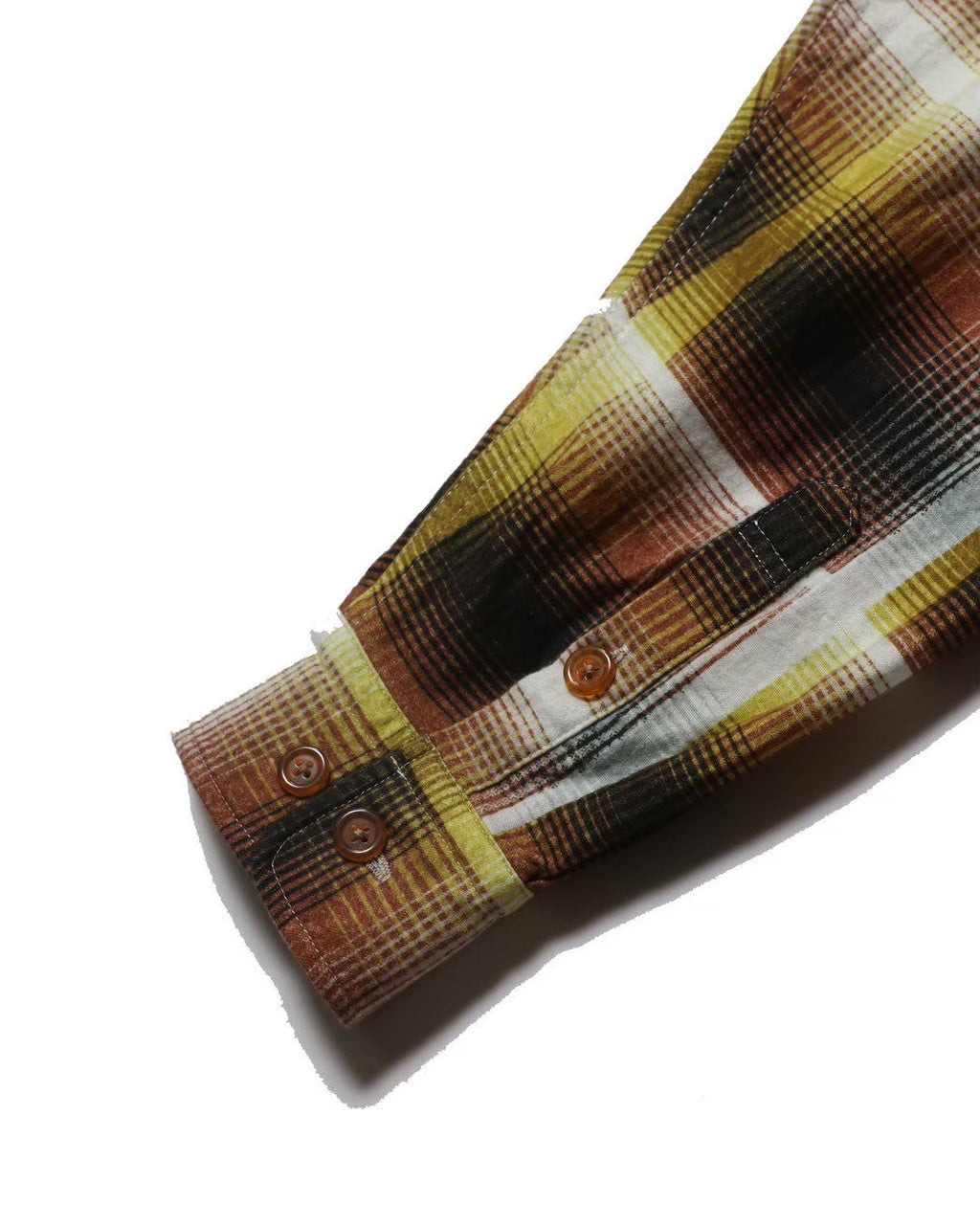 Printed flannel shirt / J.FOX (Brown/Yellow)