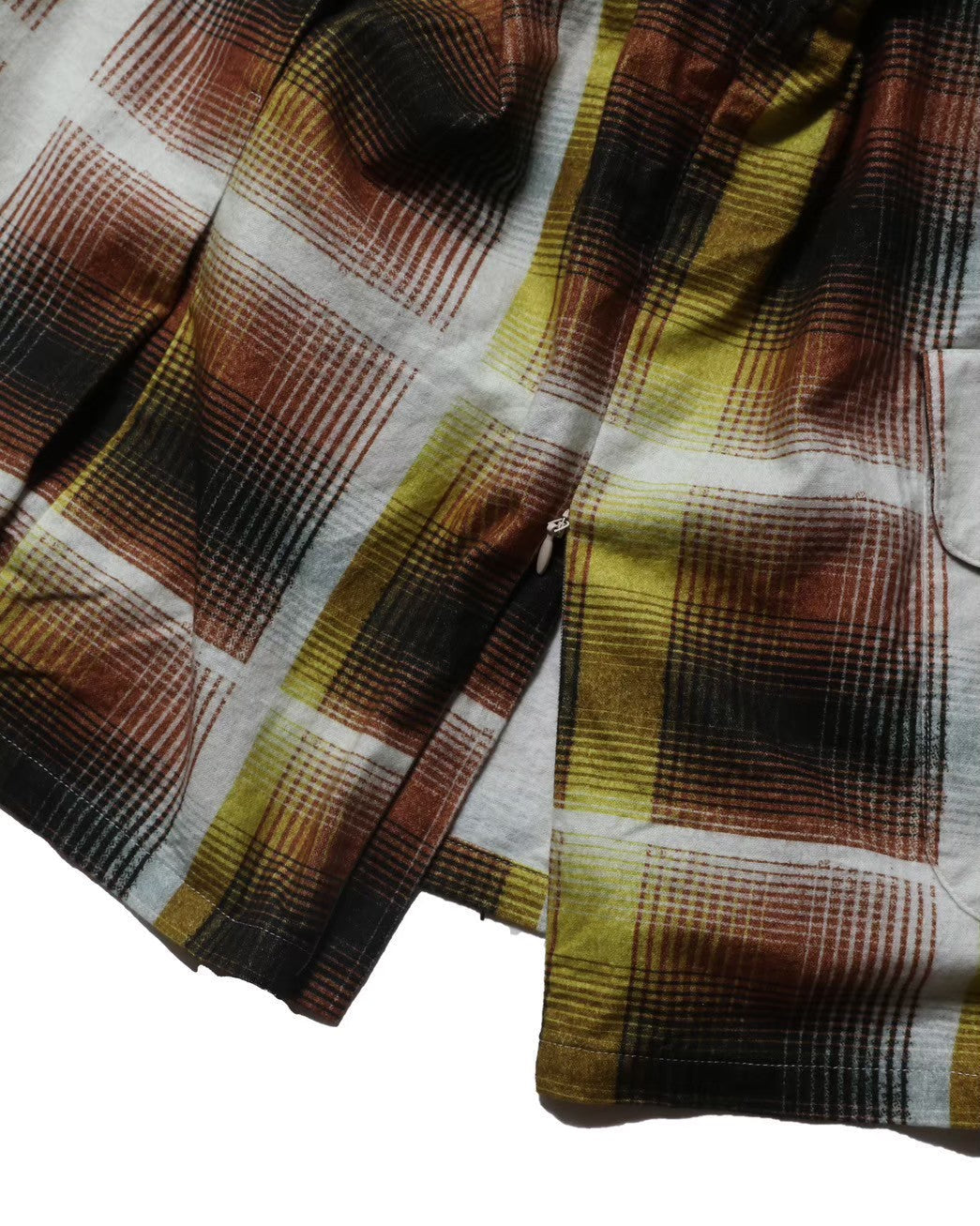 Printed flannel shirt / J.FOX (Brown/Yellow)