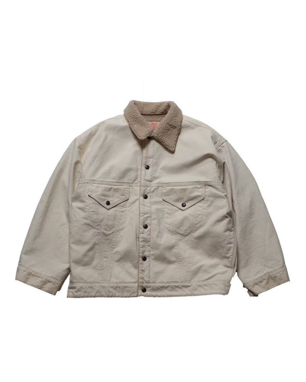 Denim boa jacket / Niki (White Denim)