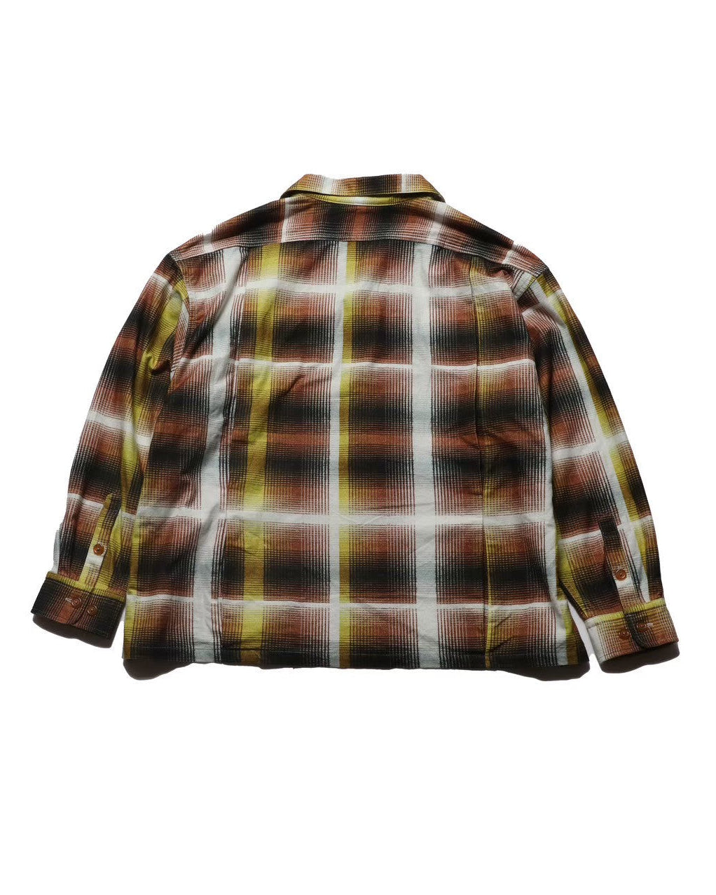Printed flannel shirt / J.FOX (Brown/Yellow)