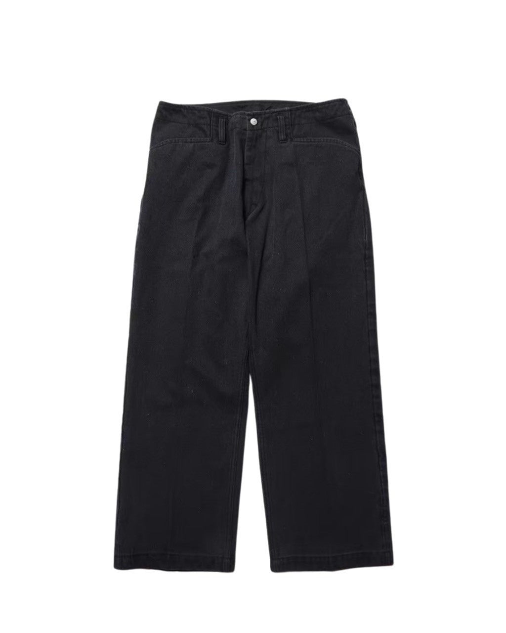 frisco pants -center crease (12.5oz selvedge denim ) / Doc-center crease (Black Denim Vintagewash)