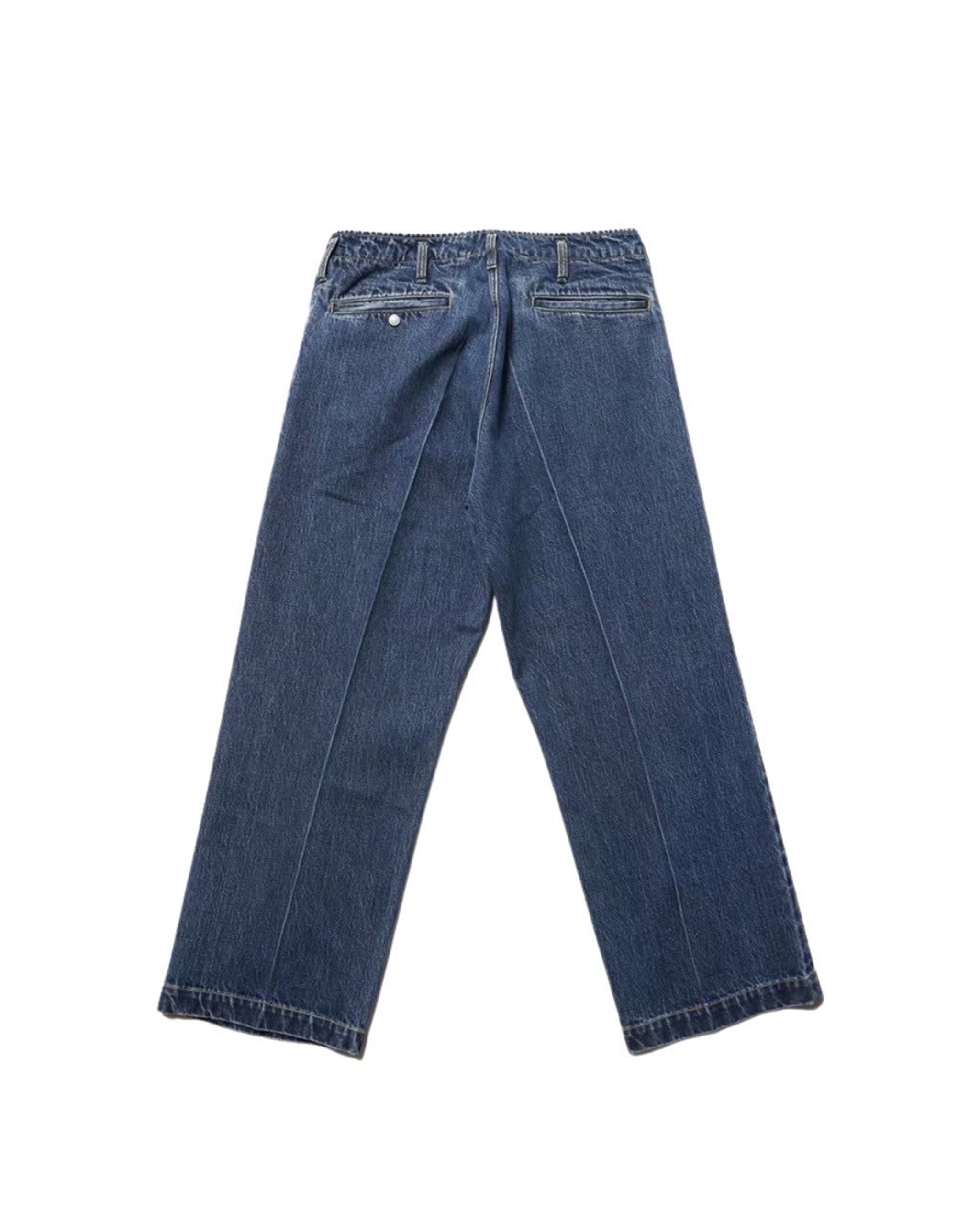 frisco pants -center crease (12.5oz selvedge denim ) / Doc-center crease (Blue Denim Vintagewash)