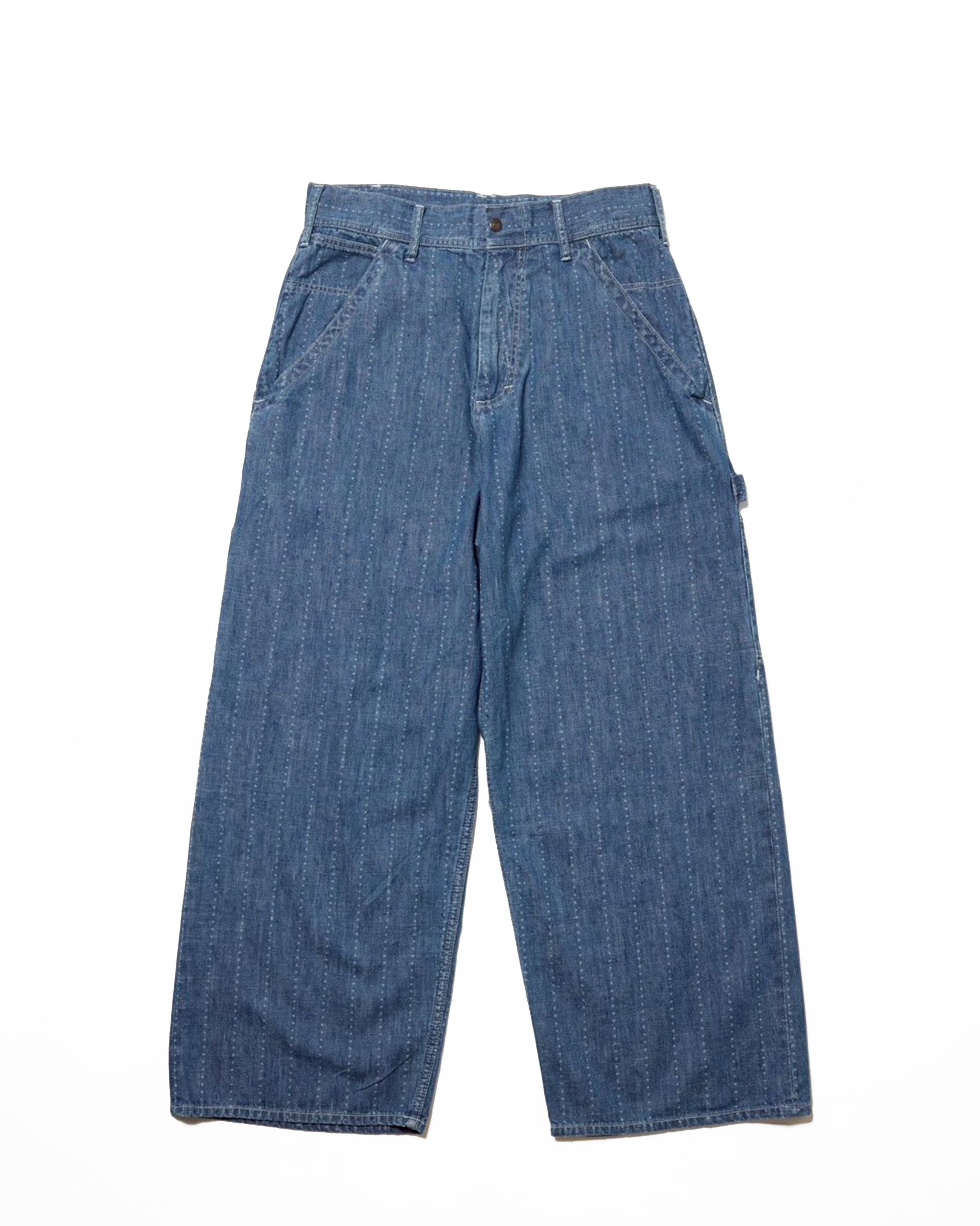 Painter pants (6.5oz selvedge denim)Pinst★ripe / BIFF-6.5oz★ (Blue Denim ★Vintagewash,Blue)