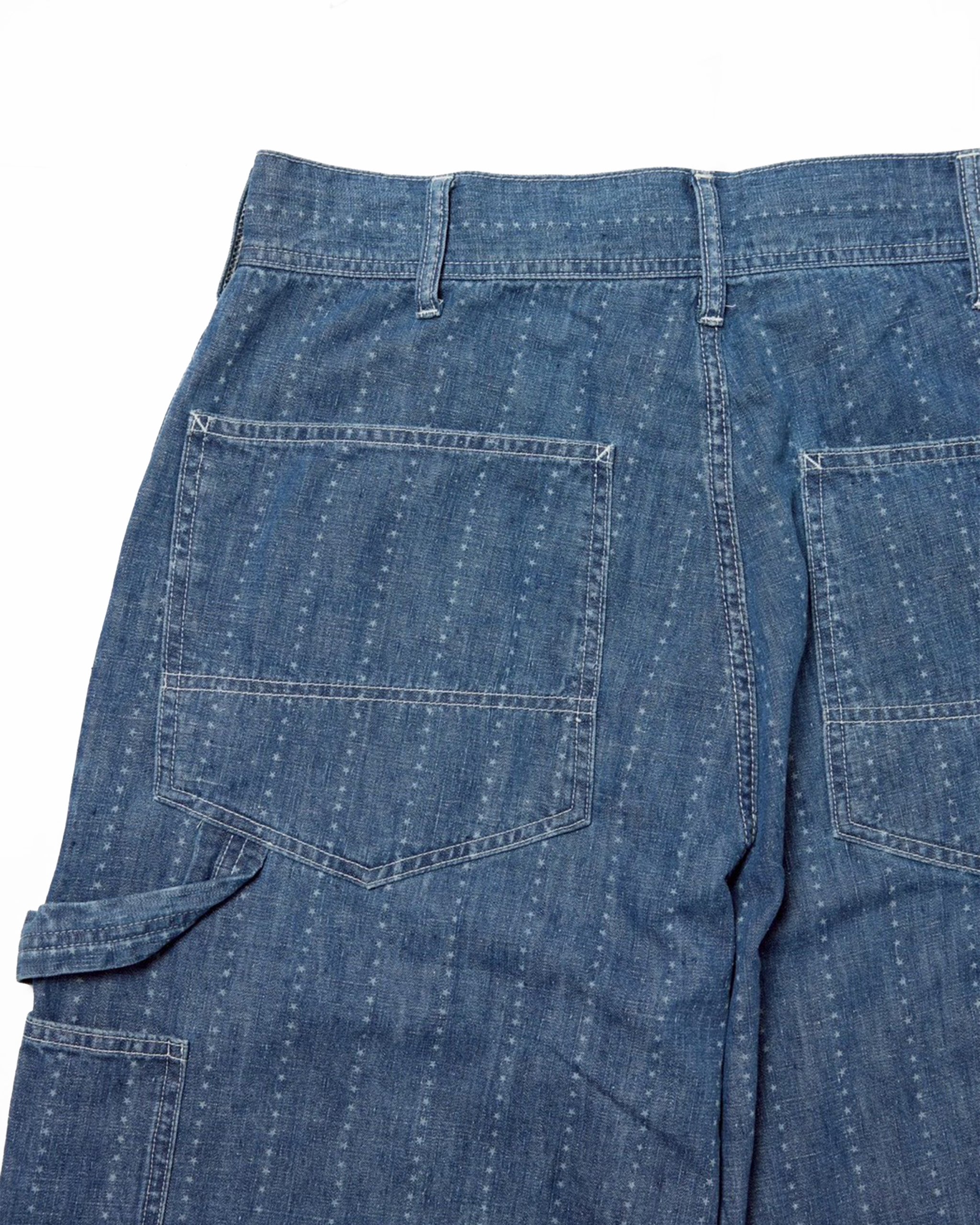 Painter pants (6.5oz selvedge denim)Pinst★ripe / BIFF-6.5oz★ (Blue Denim ★Onewash )