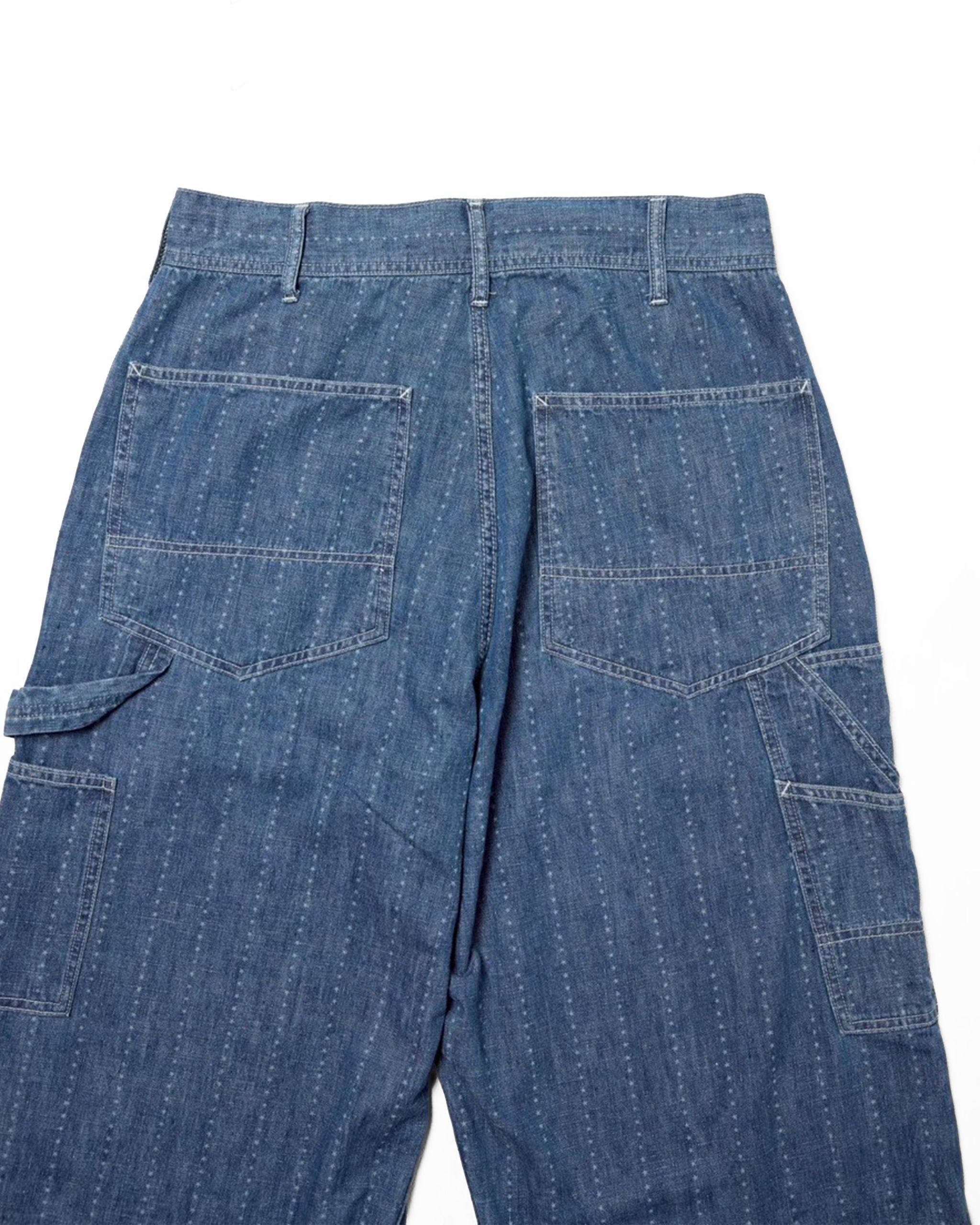 Painter pants (6.5oz selvedge denim)Pinst★ripe / BIFF-6.5oz★ (Blue Denim ★Onewash )