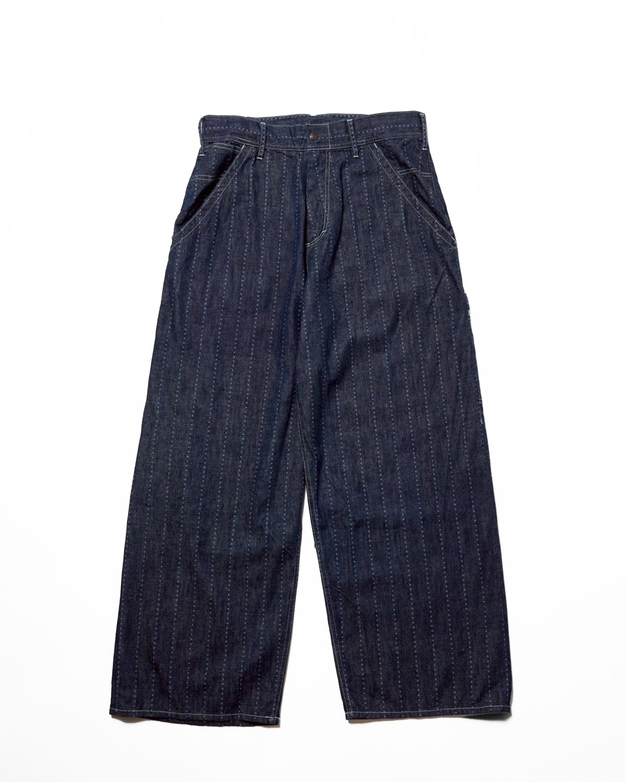 Painter pants (6.5oz selvedge denim)Pinst★ripe / BIFF-6.5oz★ (Blue Denim ★Onewash )