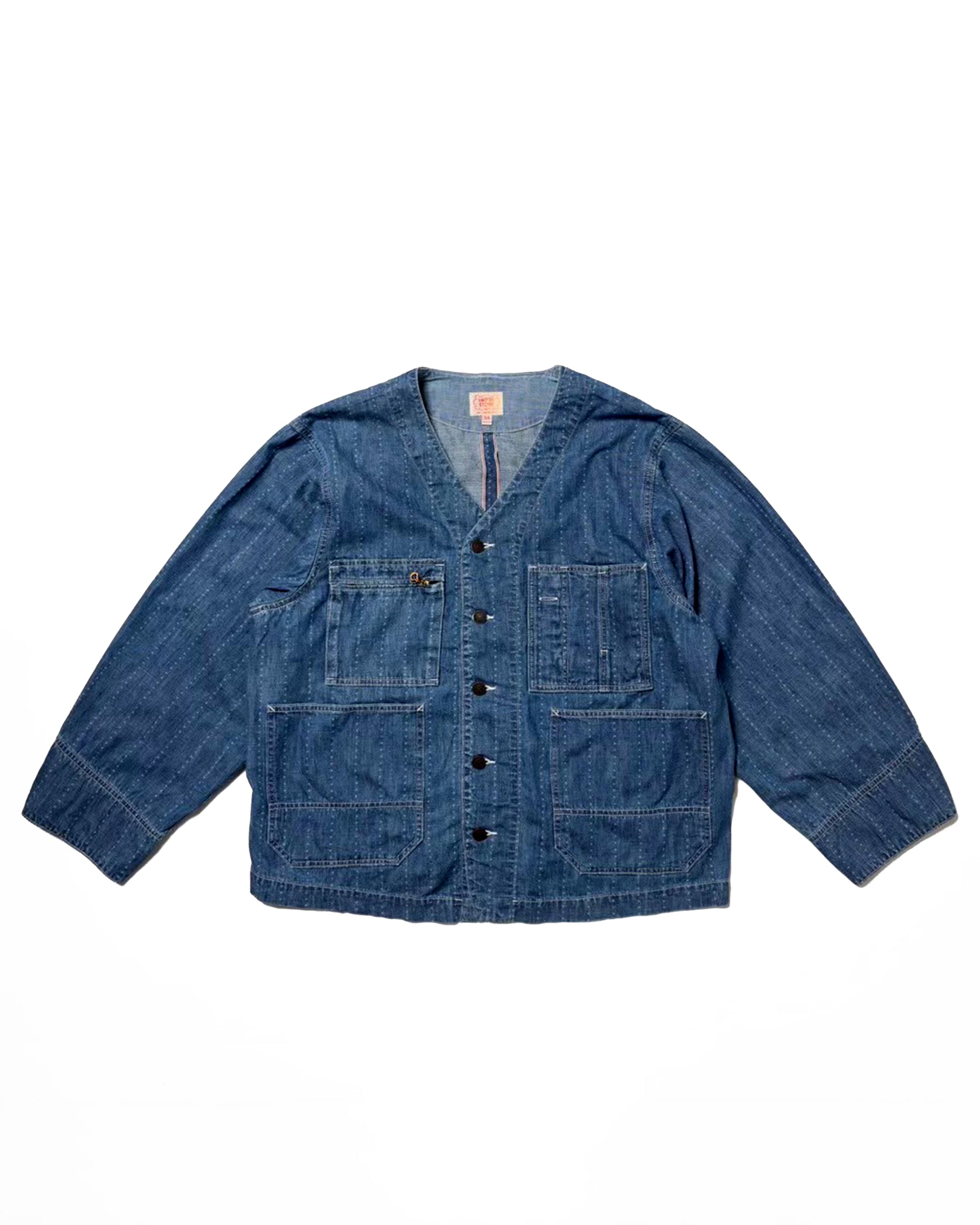 engineer jacket(6.5oz selvedge denim)Pinst★ripe / Yoshi-6.5oz★ (Blue Denim ★Vintagewash)