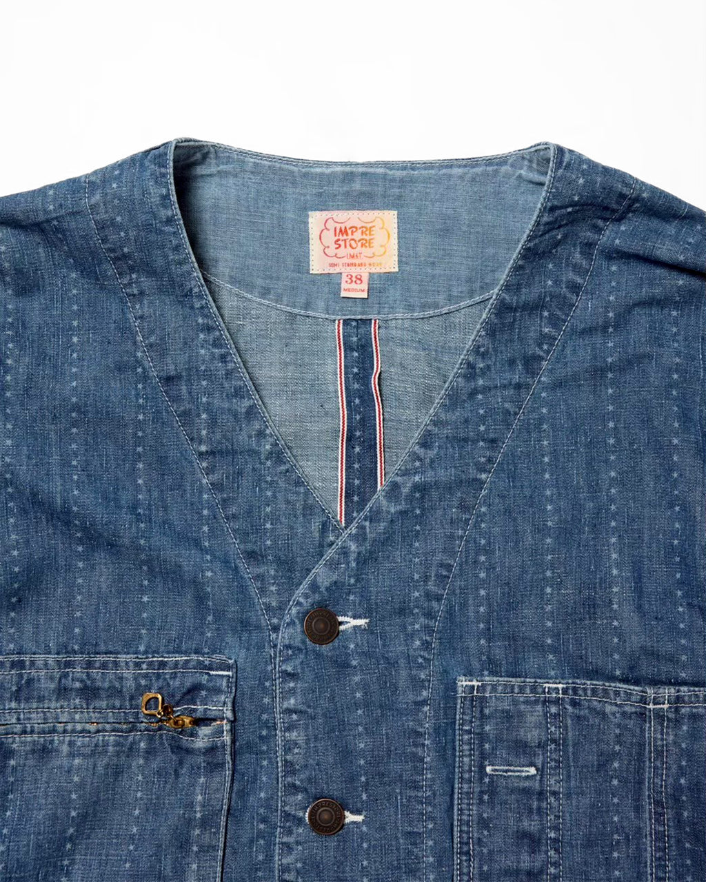 engineer jacket(6.5oz selvedge denim)Pinst★ripe / Yoshi-6.5oz★ (Blue Denim ★Onewash)