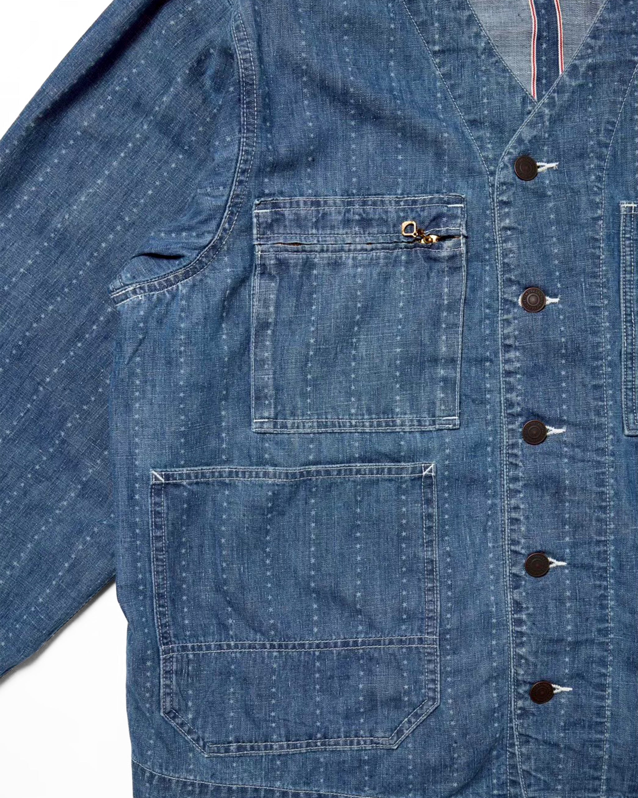 engineer jacket(6.5oz selvedge denim)Pinst★ripe / Yoshi-6.5oz★ (Blue Denim ★Onewash)
