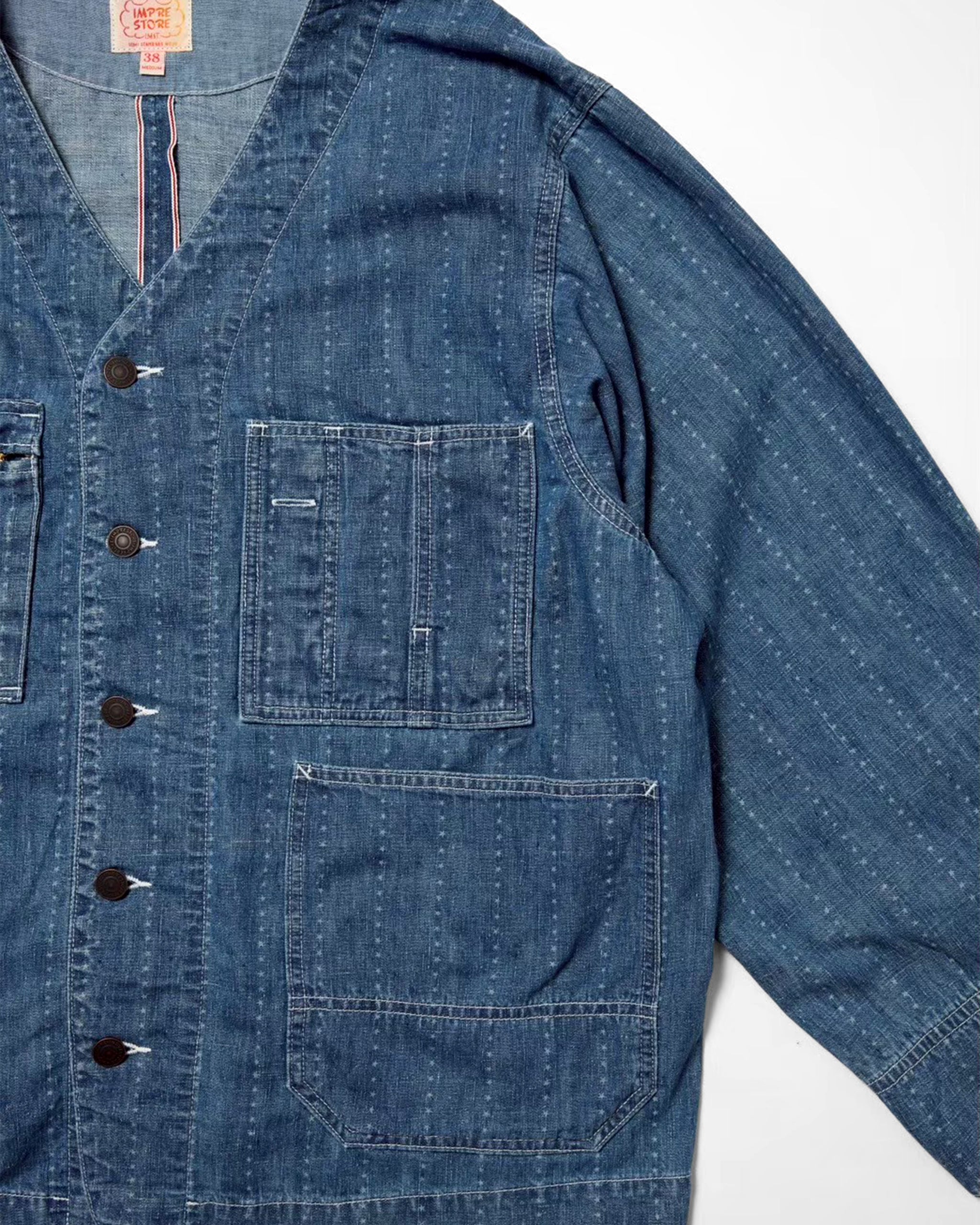 engineer jacket(6.5oz selvedge denim)Pinst★ripe / Yoshi-6.5oz★ (Blue Denim ★Onewash)