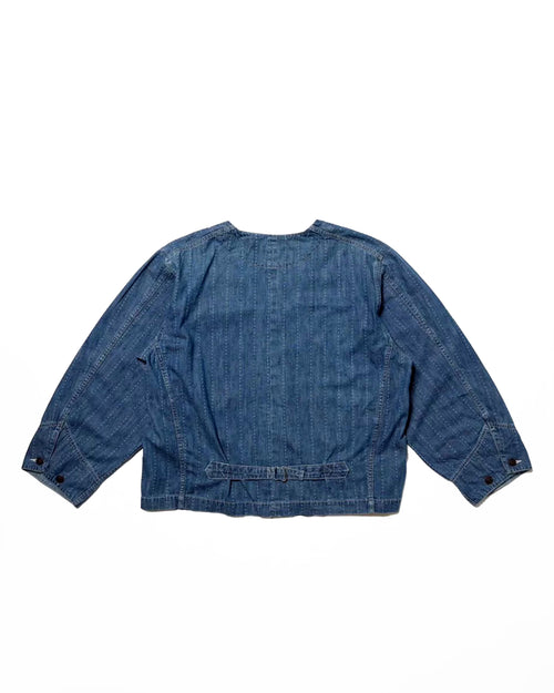 engineer jacket(6.5oz selvedge denim)Pinst★ripe / Yoshi-6.5oz★ (Blue Denim ★Onewash)