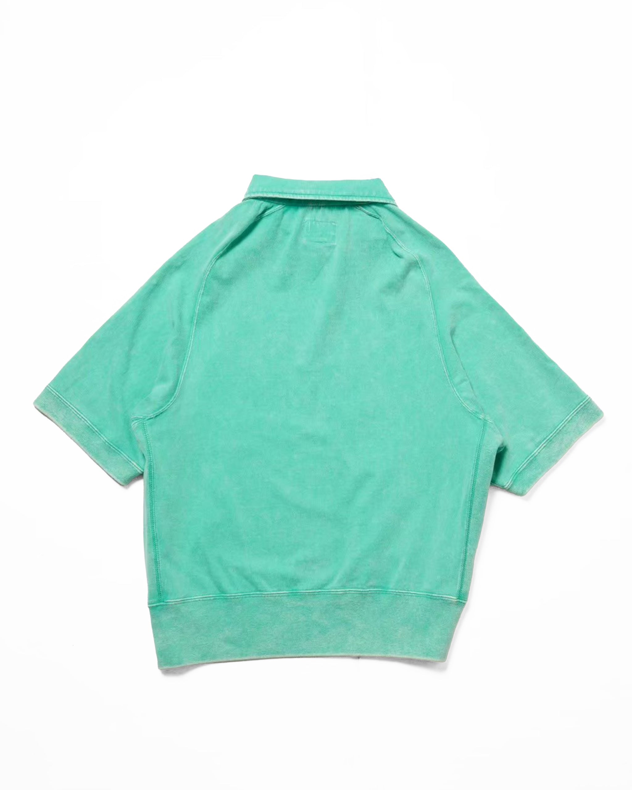short sleeve harf zip sweat t polo / Blooper (Red)