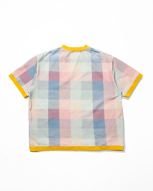Multi-check  short sleeve t / Bowser