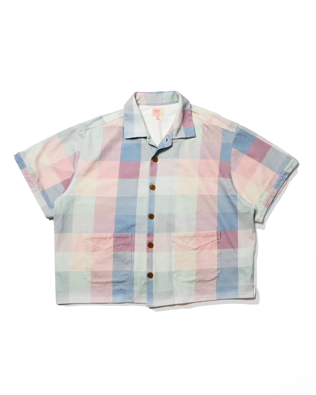 Multi-check beach shirt short sleeve / Daisy