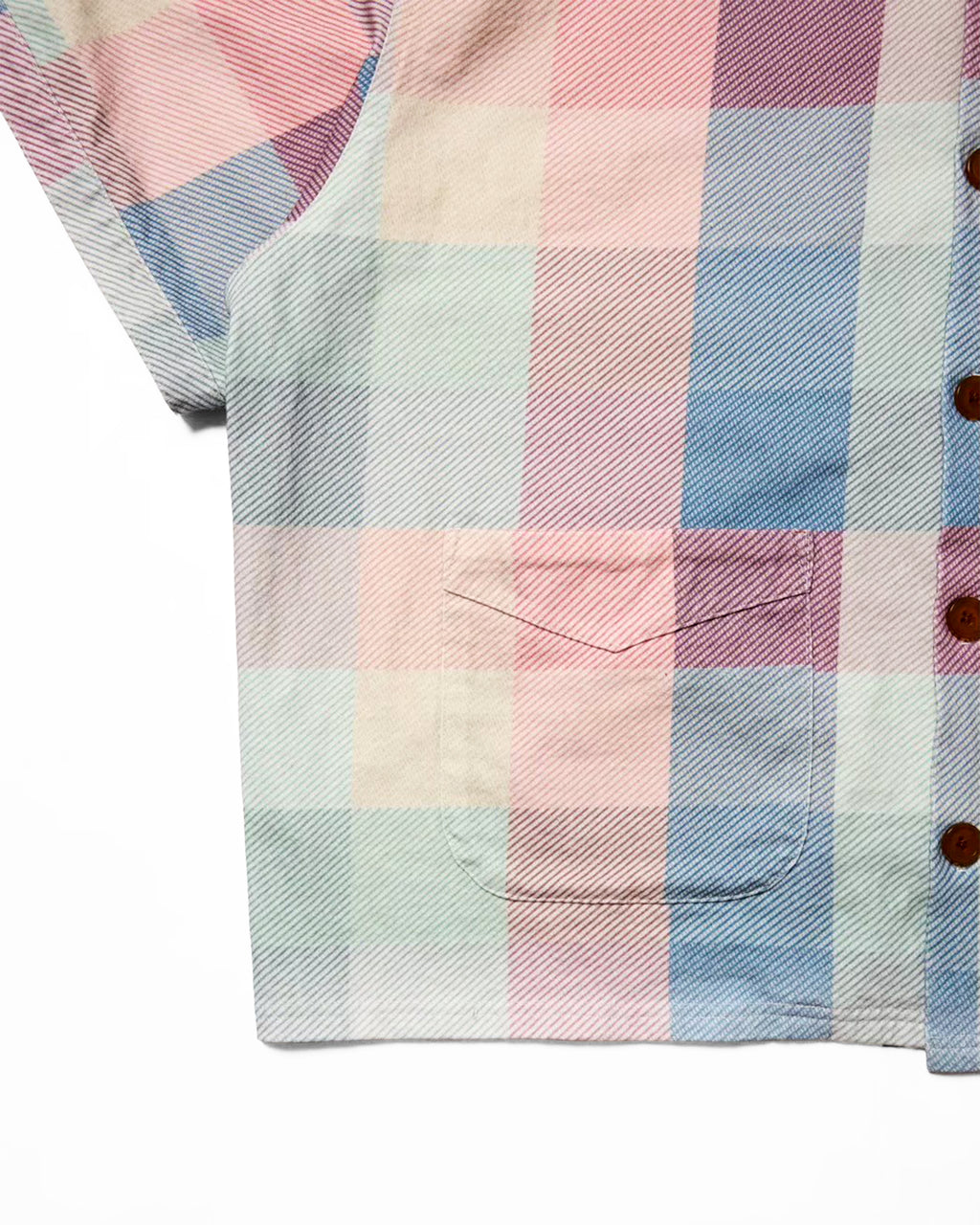 Multi-check beach shirt short sleeve / Daisy