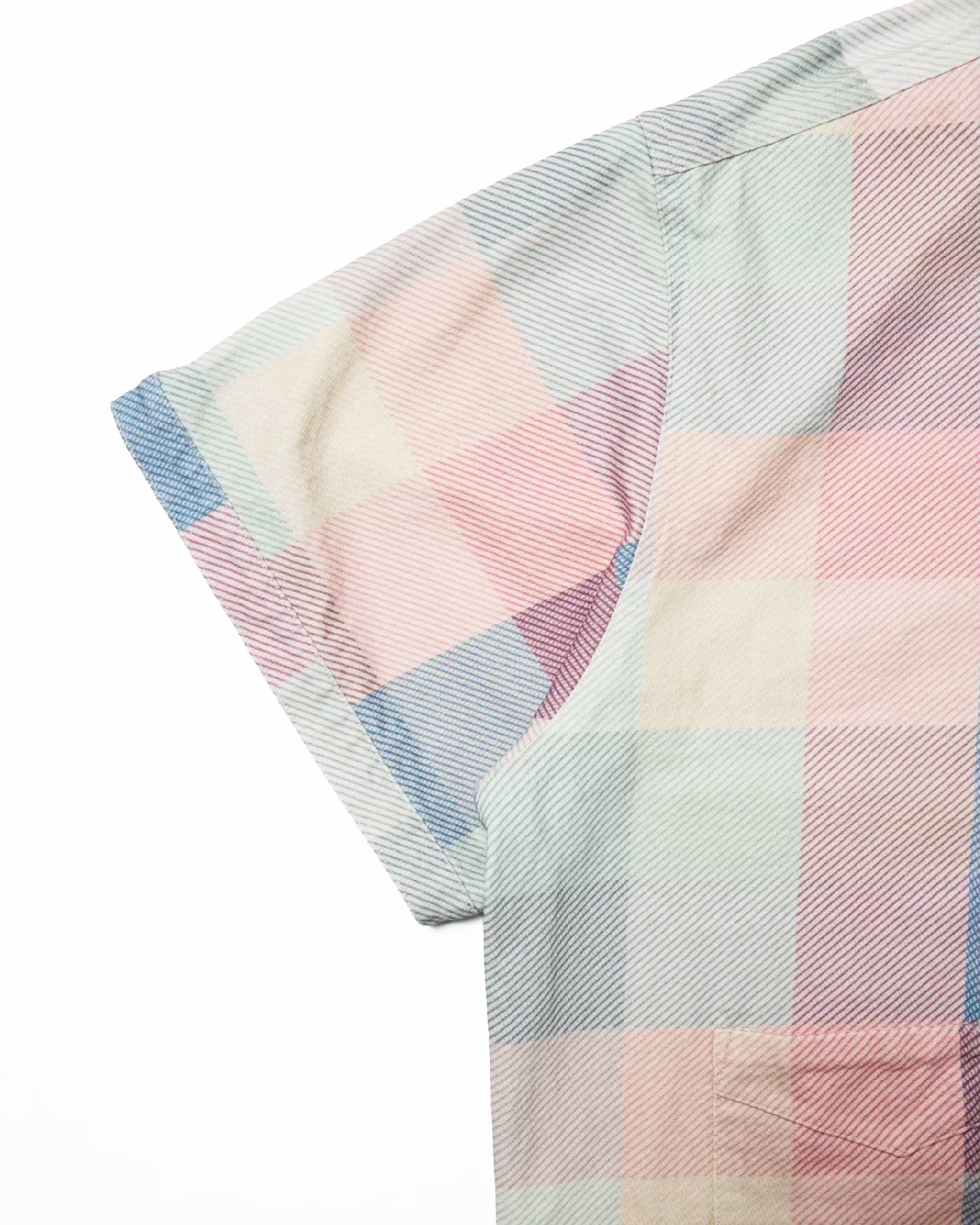 Multi-check beach shirt short sleeve / Daisy