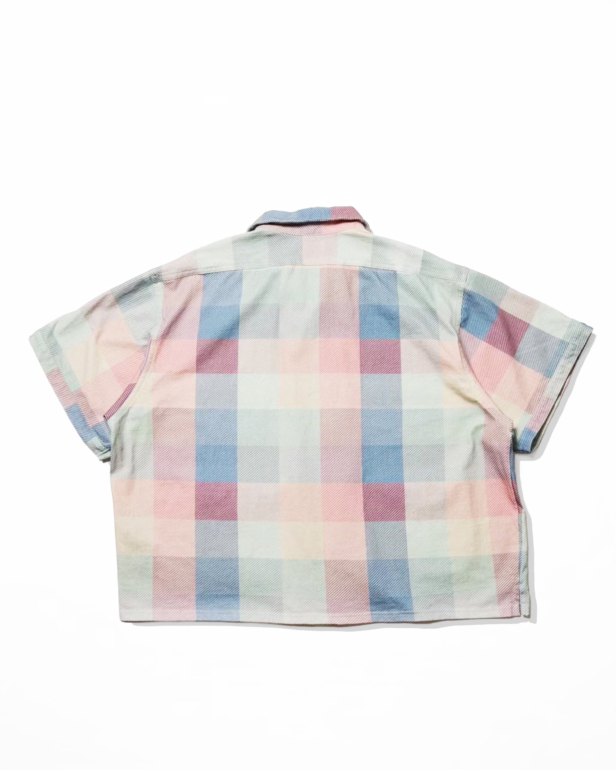 Multi-check beach shirt short sleeve / Daisy