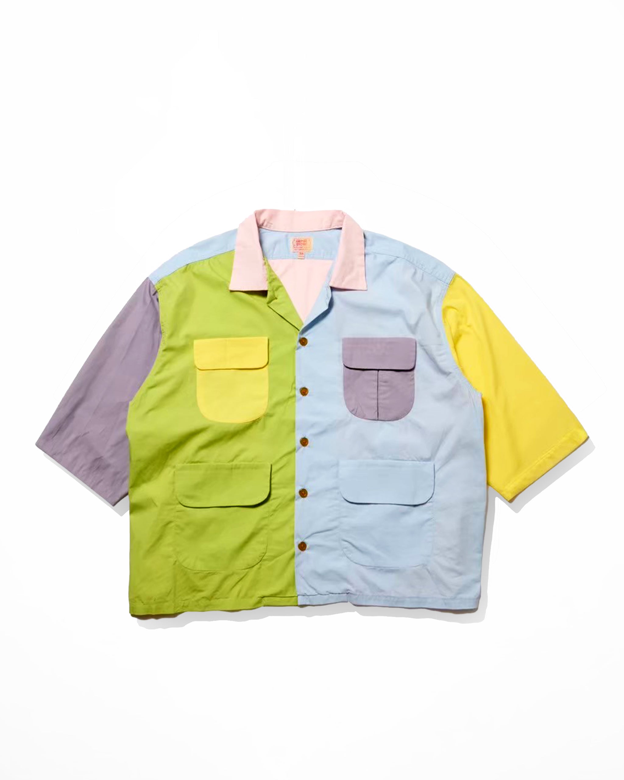 Crazy Open Collar Short Sleeve Shirt / Luigi-ss