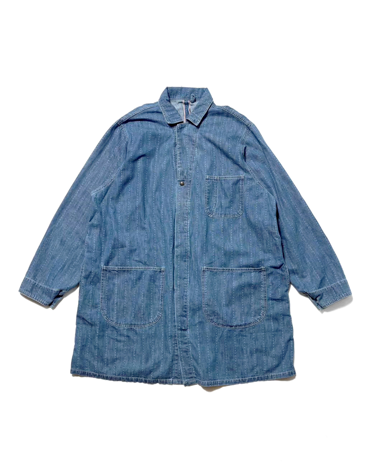 Shop coat(6.5oz selvedge denim)Pinst★ripe / Mario-6.5oz★ (Vintagewash)