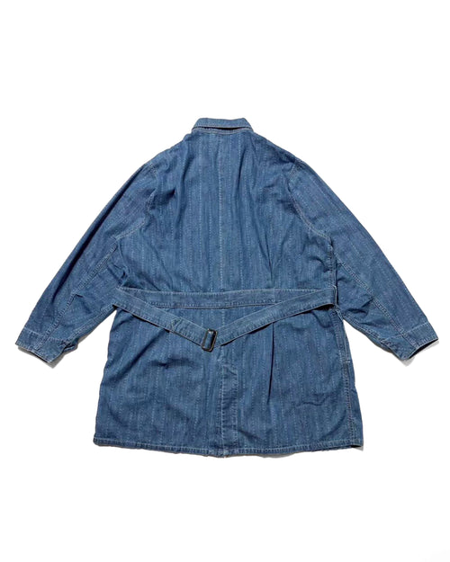 Shop coat(6.5oz selvedge denim)Pinst★ripe / Mario-6.5oz★ (Vintagewash)