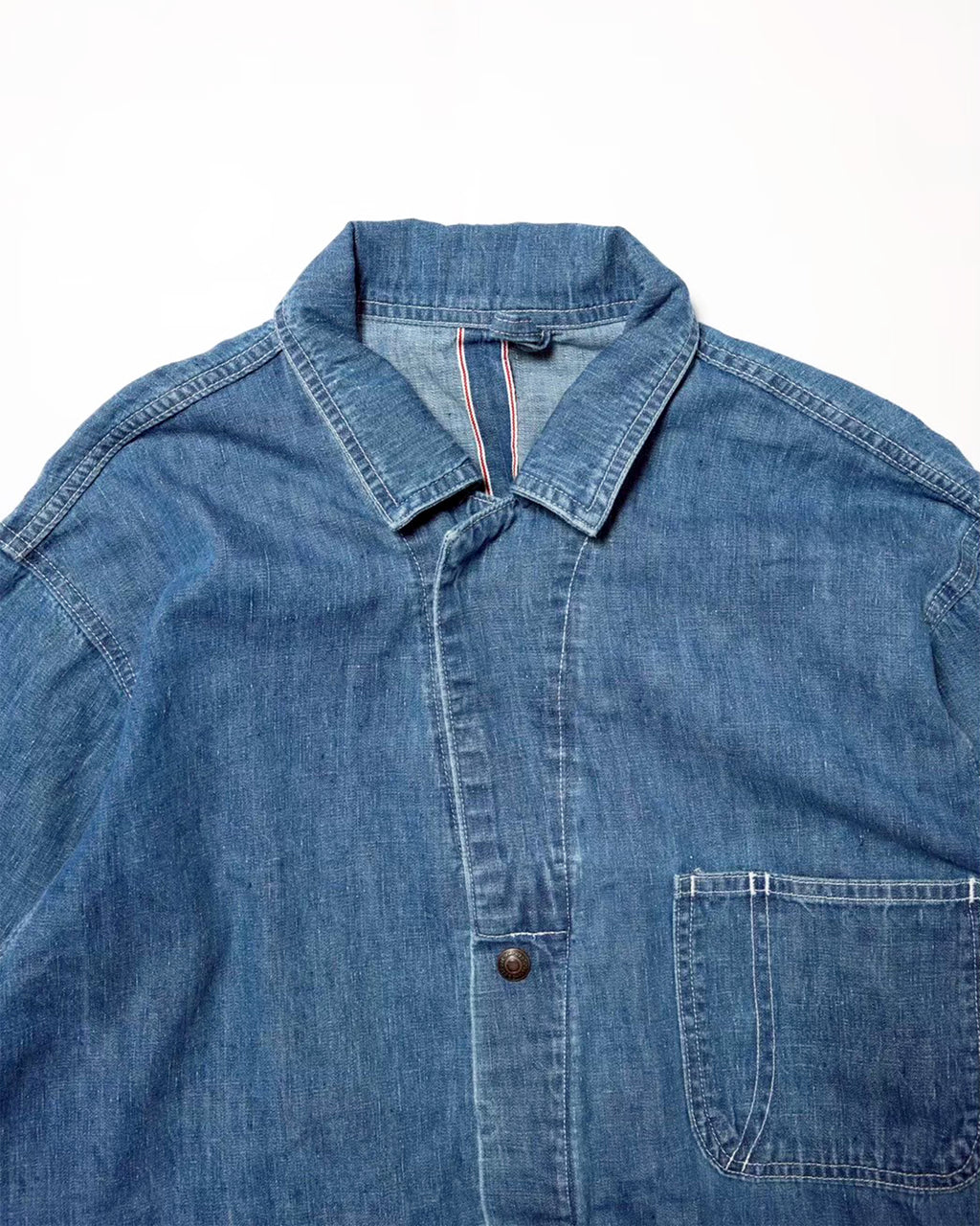 Shop coat(6.5oz selvedge denim) / Mario-6.5oz (Vintagewash)