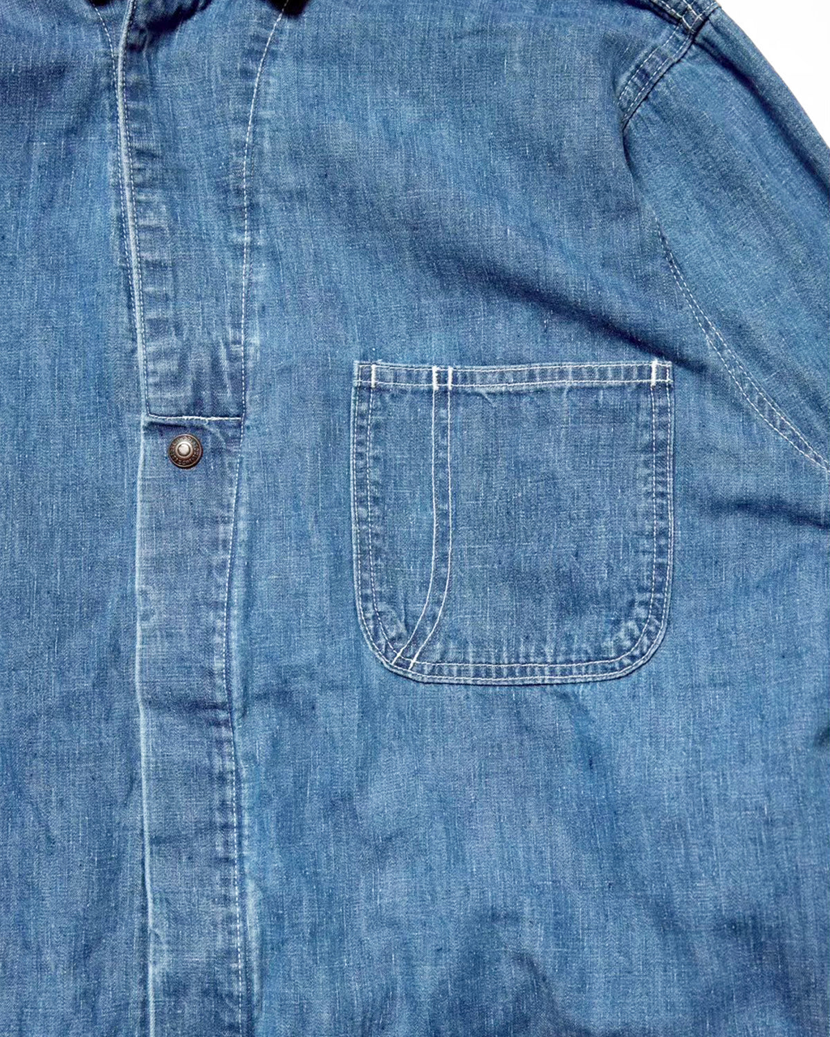 Shop coat(6.5oz selvedge denim) / Mario-6.5oz (Vintagewash)