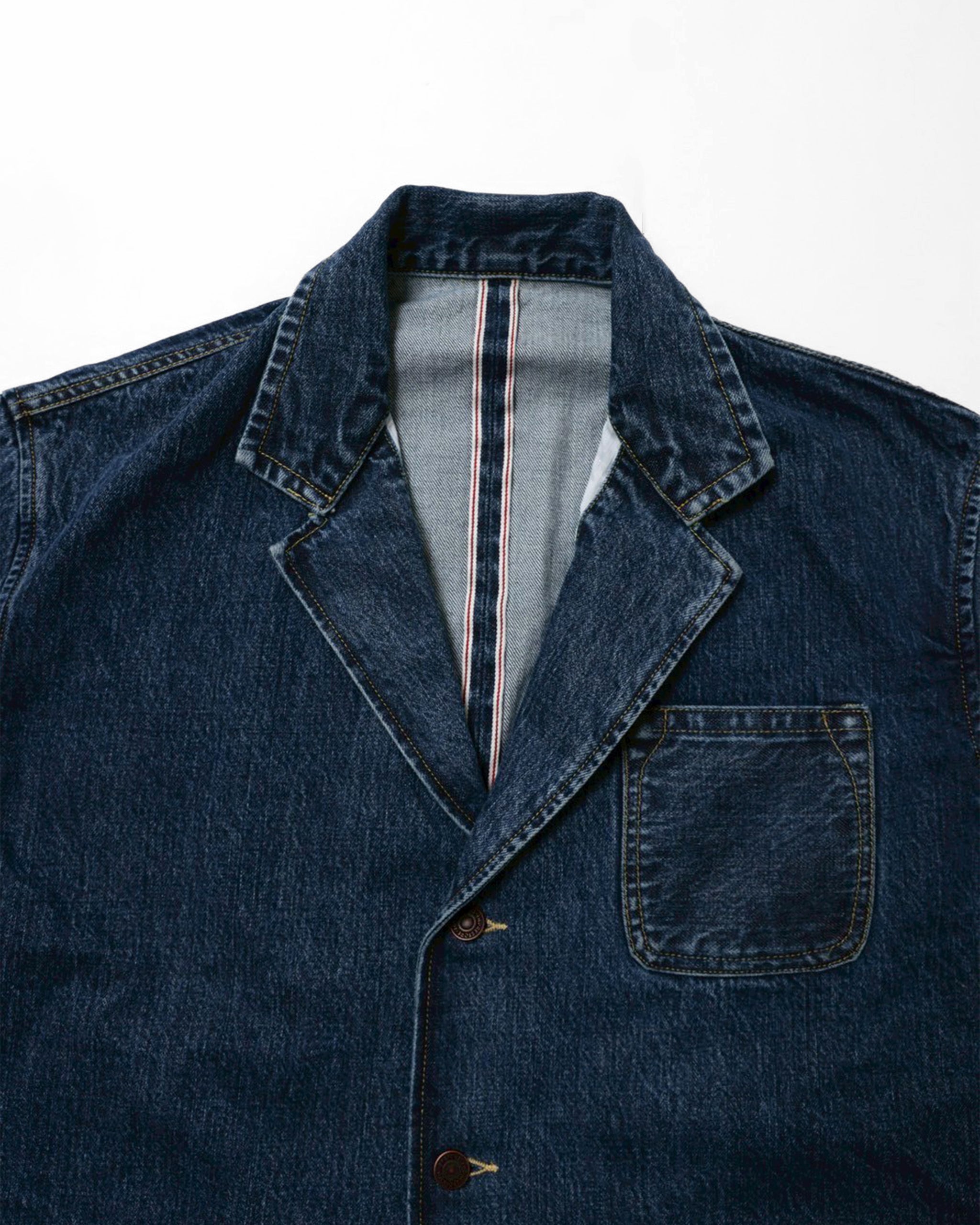 tailored jacket (12.5oz selvedge denim ) / Emmett Brown (Blue Denim Vintagewash)