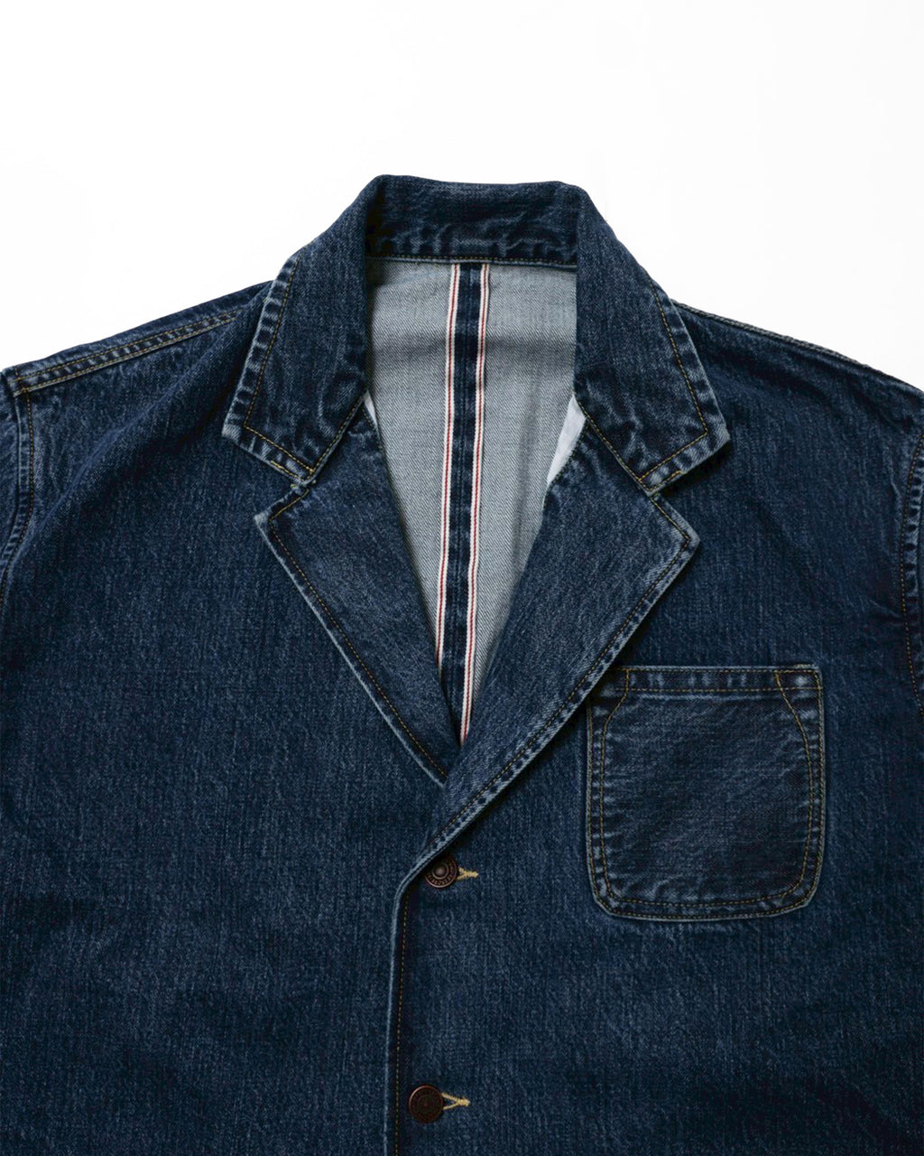 tailored jacket (12.5oz selvedge denim ) / Emmett Brown (Black Denim Vintagewash)